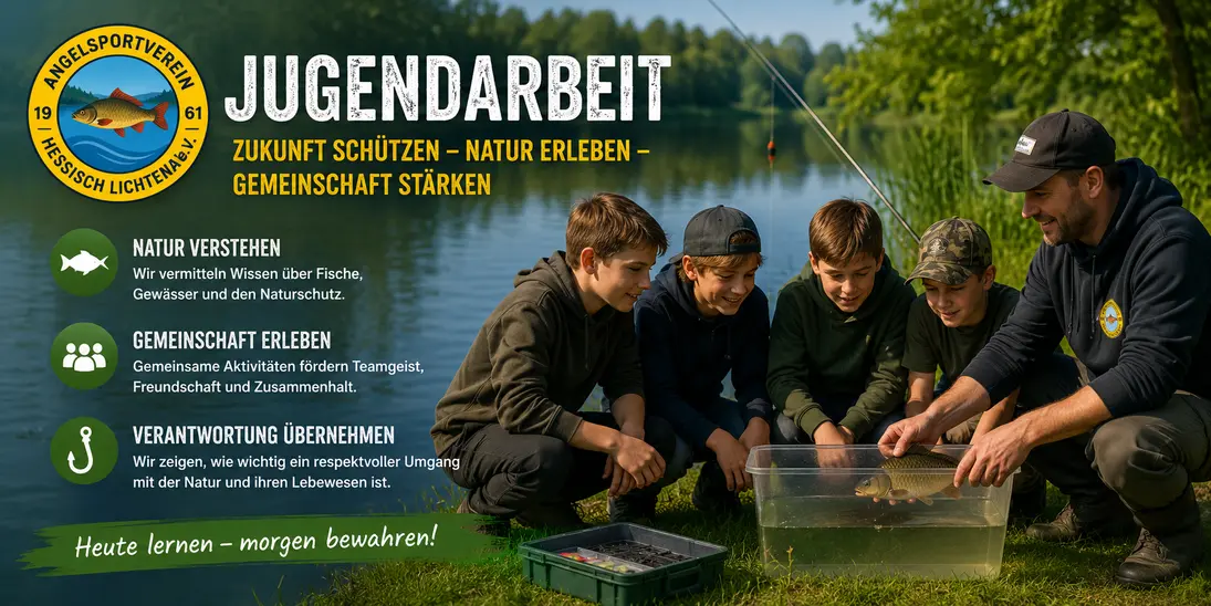 Kinder und Jugendliche entdecken beim ASV Hessisch Lichtenau die Natur und den Angelsport