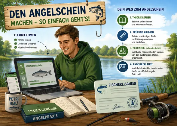 Illustration den Angeschein machen
