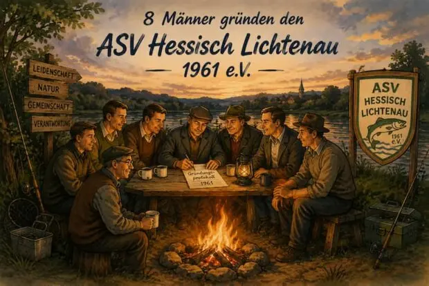 Cartoon Männer am Wasser