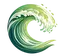 Welle Abbildung grüne Gewässerwelle